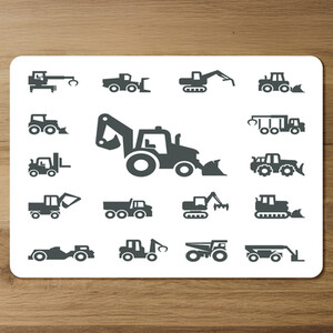 Construction equipment Designer Placemat Set