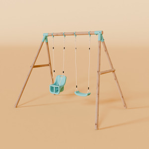 Double Swing Set with Baby Swing  Wildwood II