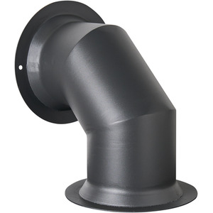 OKO Angled Decorative Metal Stove Pipe in Charcoal Grey