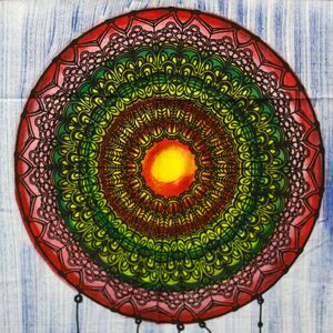 Handbrushed Cotton Wall Art Dreamcather MultiColor