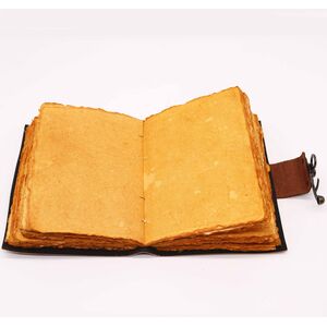 Leather Lotus Mandala Deckleedge Notebook