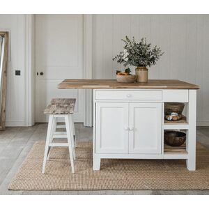 Florence Kitchen Island with Cupboard and Shelves