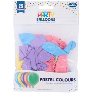 Pack of 25 Pastel Balloons