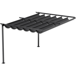 Breeins 10 x 10FT Outdoor Lean To Retractable Pergola with Canopy