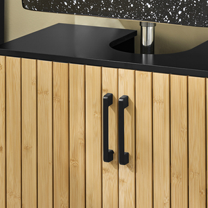 Under Sink Cabinet with Bamboo Door