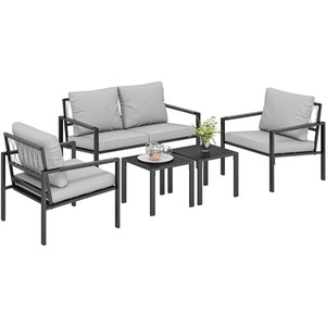 Outsunny Garden Furniture Sofa Set with Cushions
