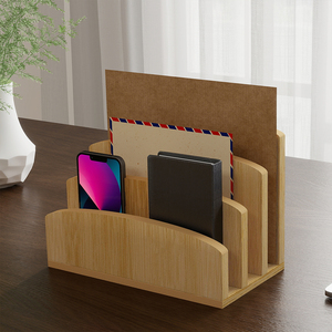 Levede 4 Slot Letter Rack Bamboo Natural