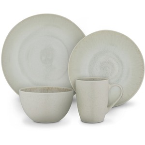 16 Piece Stoneware Dinner Set Seashell