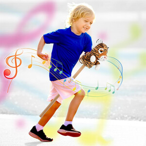 Hobby Horse on a Stick with Tiger Sounds for Kids