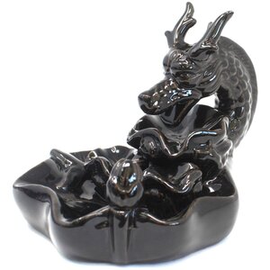 XL Dragon Pool Backflow Incense Burner Heatproof Safe Use