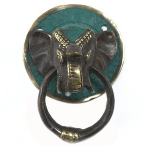 Elephant Head Brass Door Knocker Classic Durable Home Decor