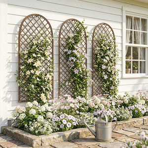 Outsunny Garden Trellis, Decorative Trellis Panels