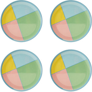 Mimo Set Of 4 Melamine Dinner Plates