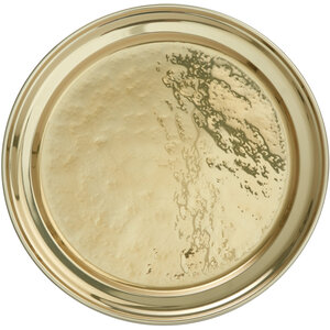 Miressa Brass Finish Large Serving Plate