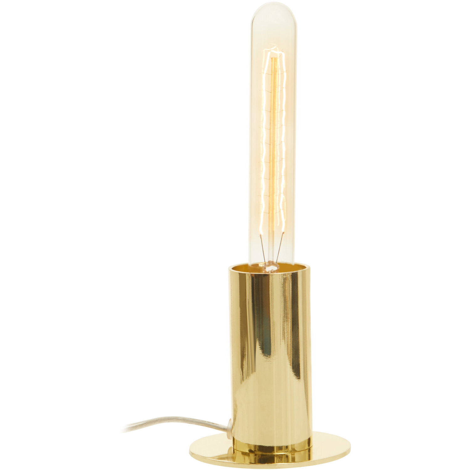 Stockholm Shiny Brass Finish Table Lamp - Gold