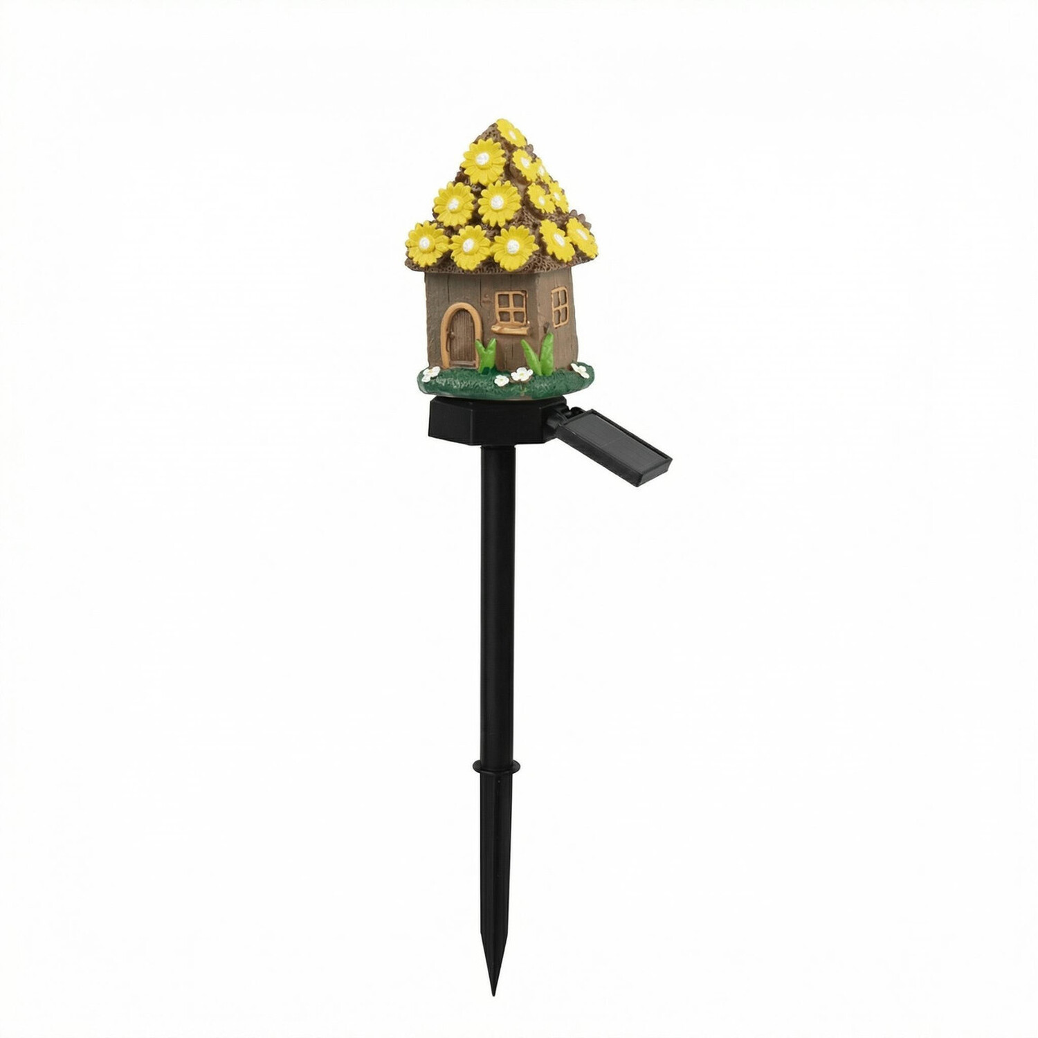 Solar Resin House Garden Light - Neutral