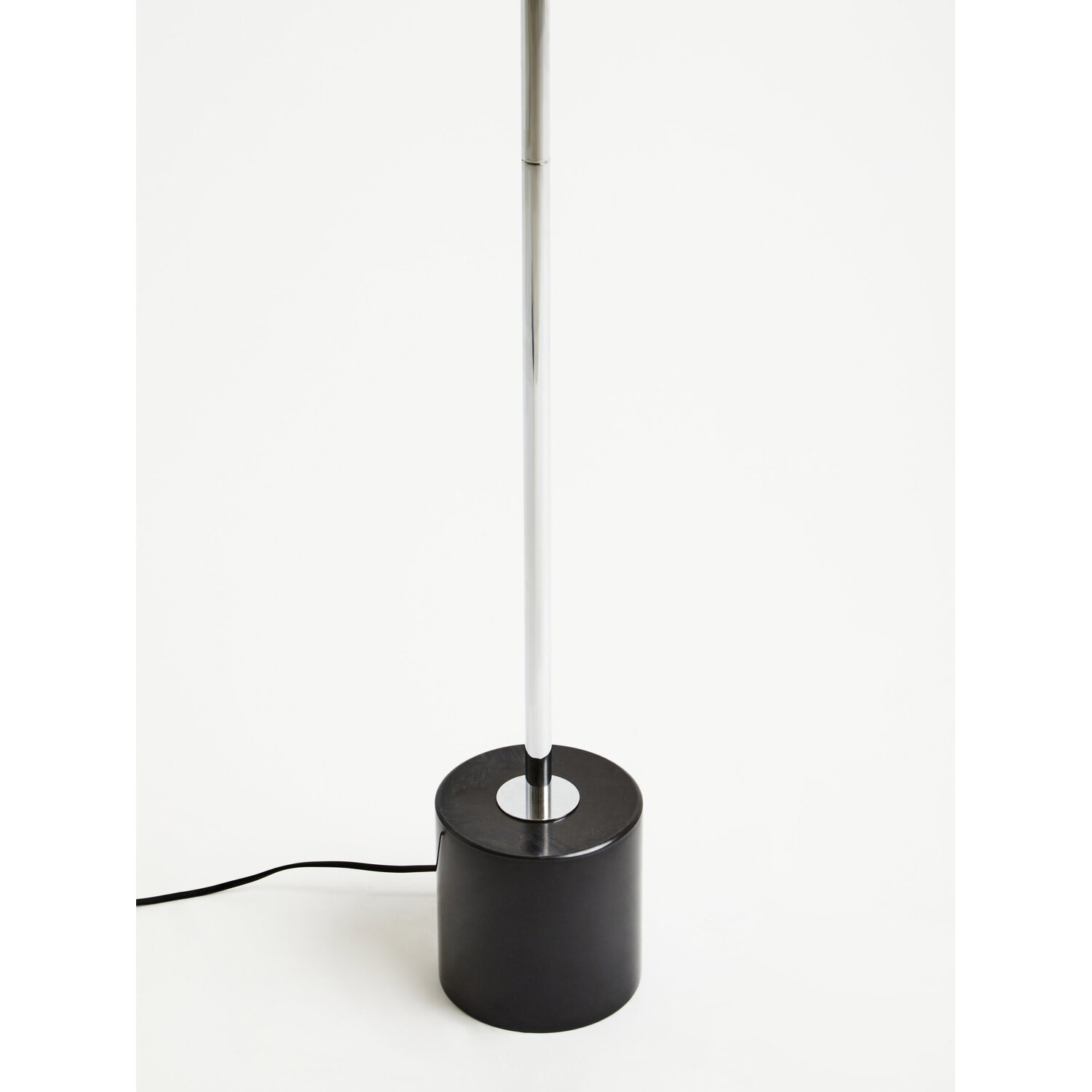 Revive Silver Finish Metal Floor Lamp - Black