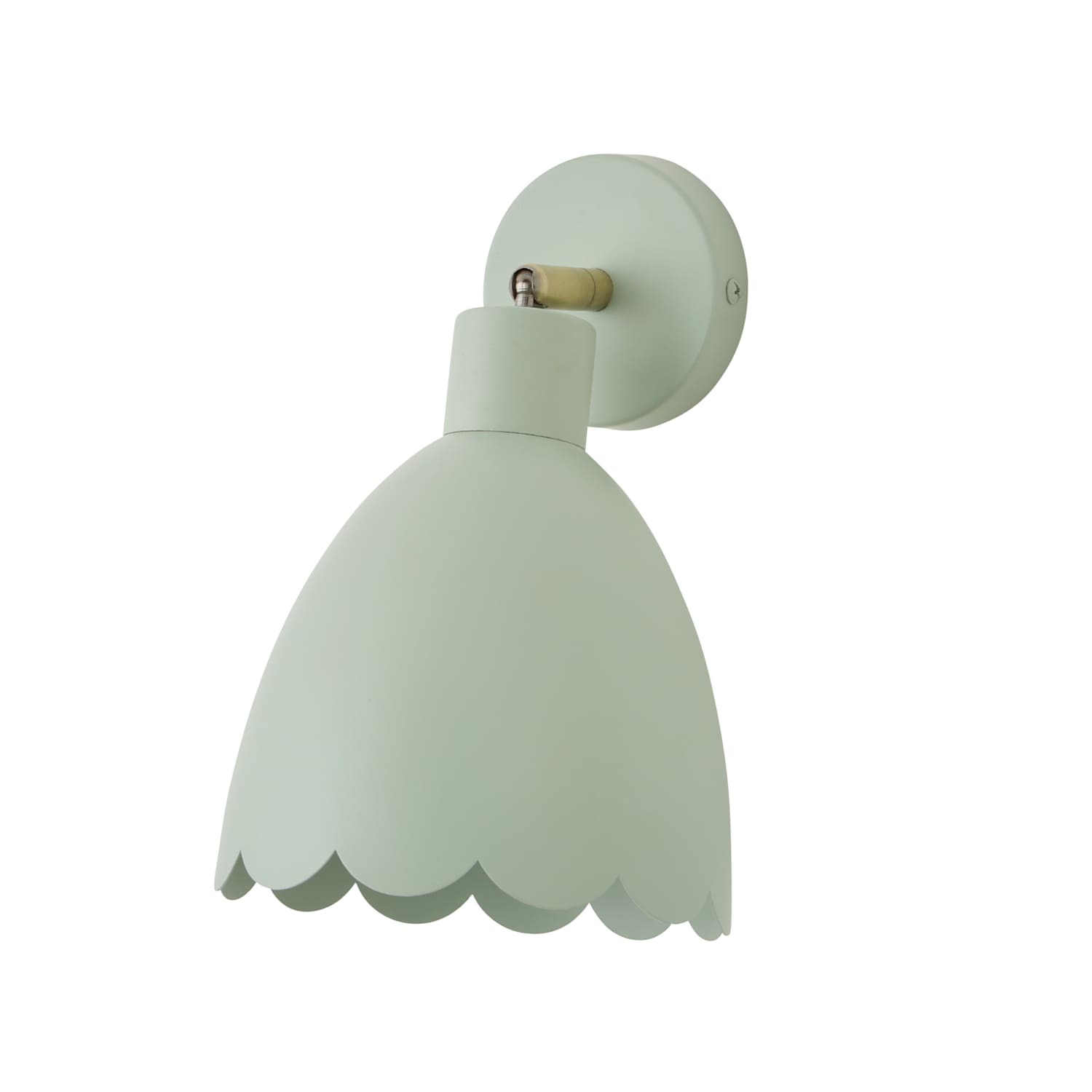 Valuelights Millie Scallop Adjustable Wall Light - Sage Green / 0.35Kg / Metal
