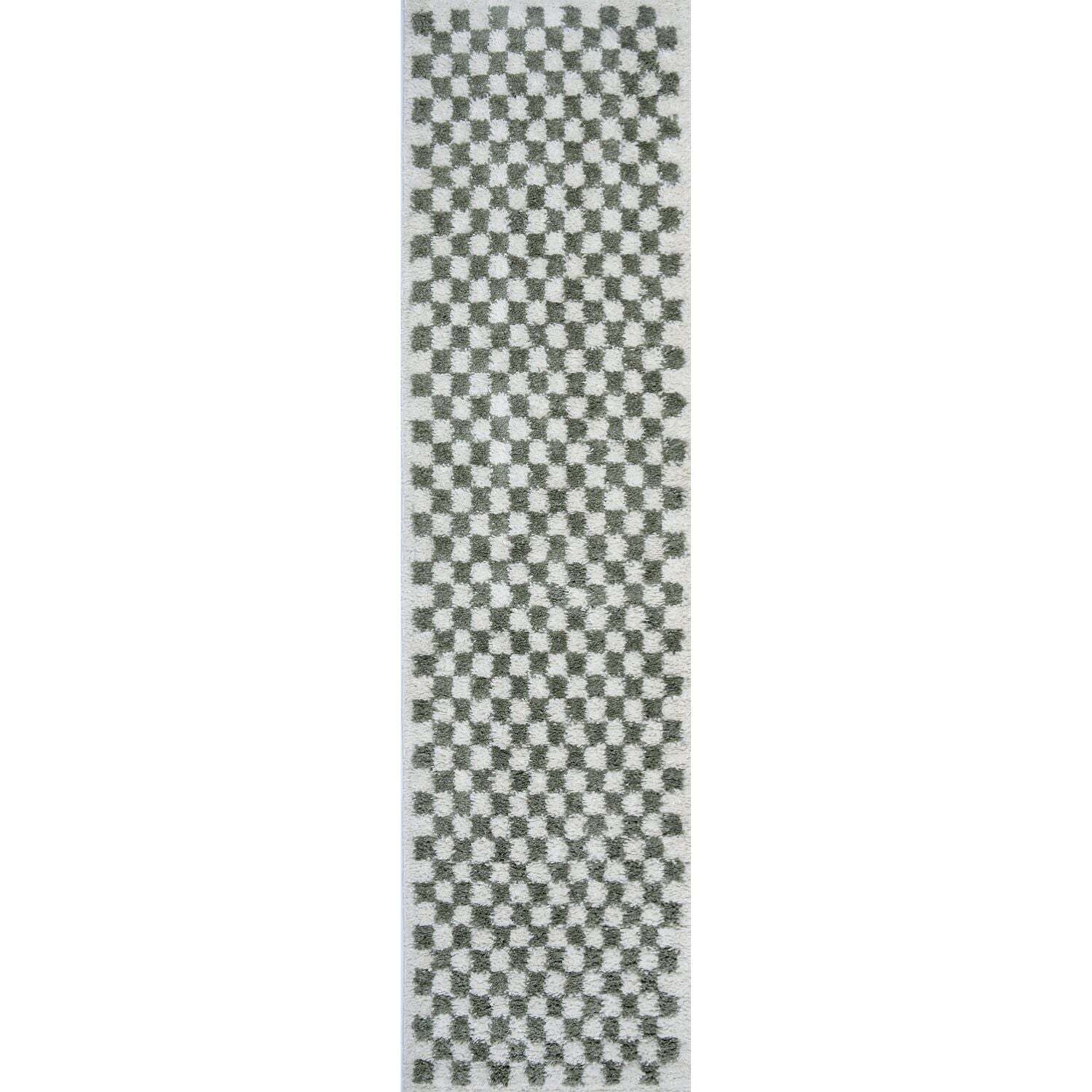 The Rugs Green Moodi Shaggy Lunel Rug - 80X300 Cm - Image 3