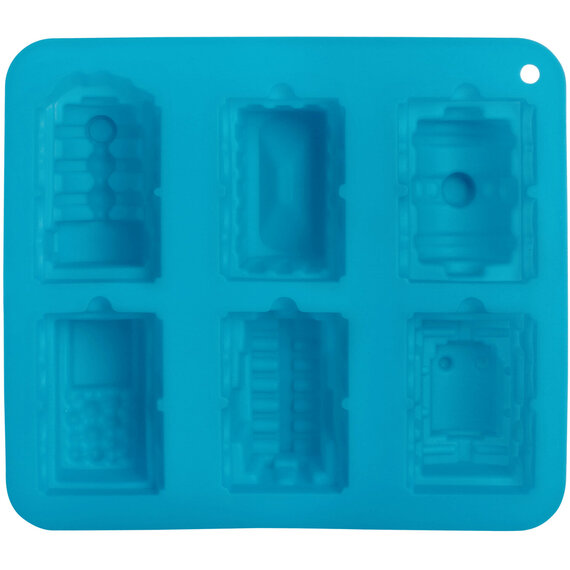 Hallie 6 Train Design Turquoise Silicone Cake Mould