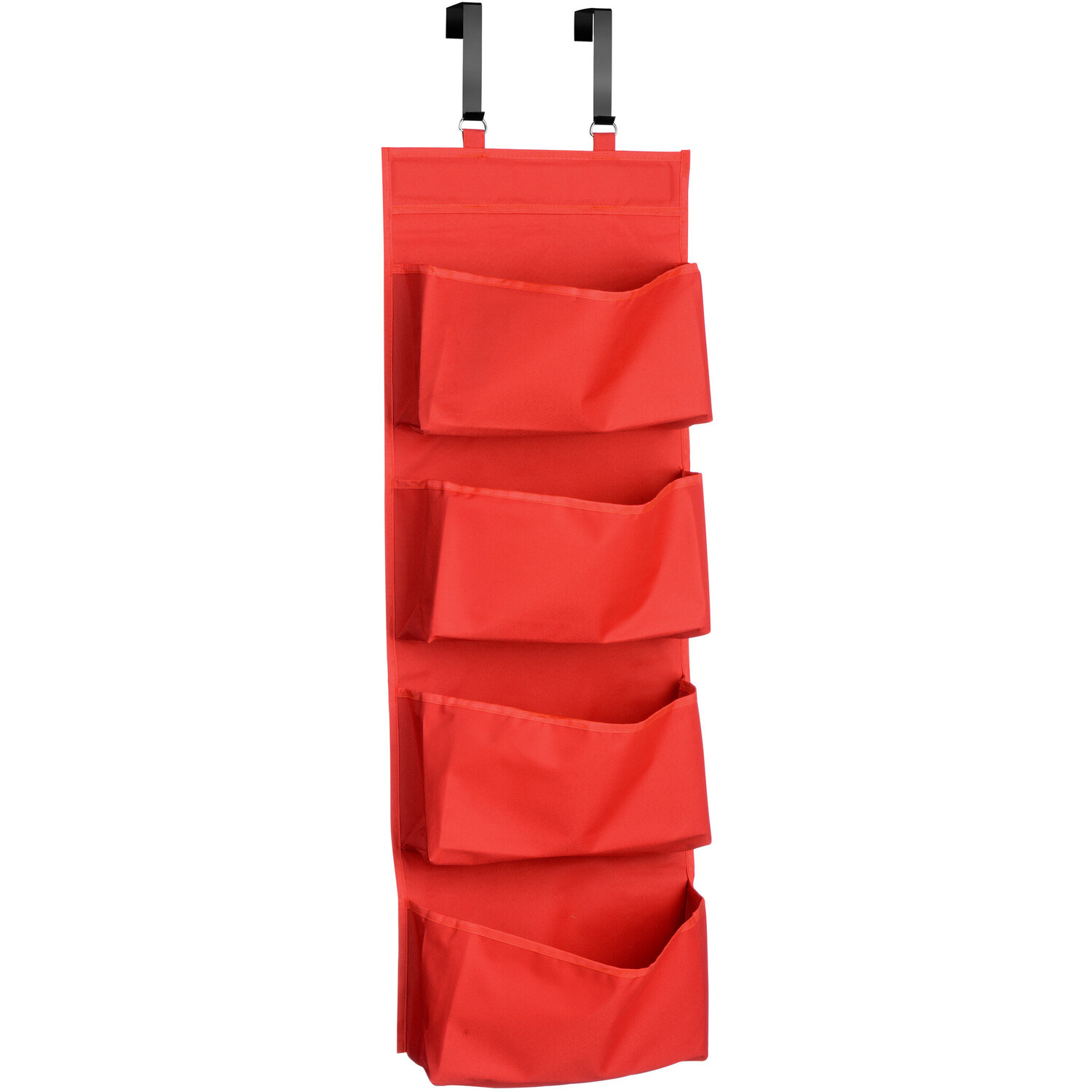 Verti Over Door Red 4 Tier Hanging Organiser - Red