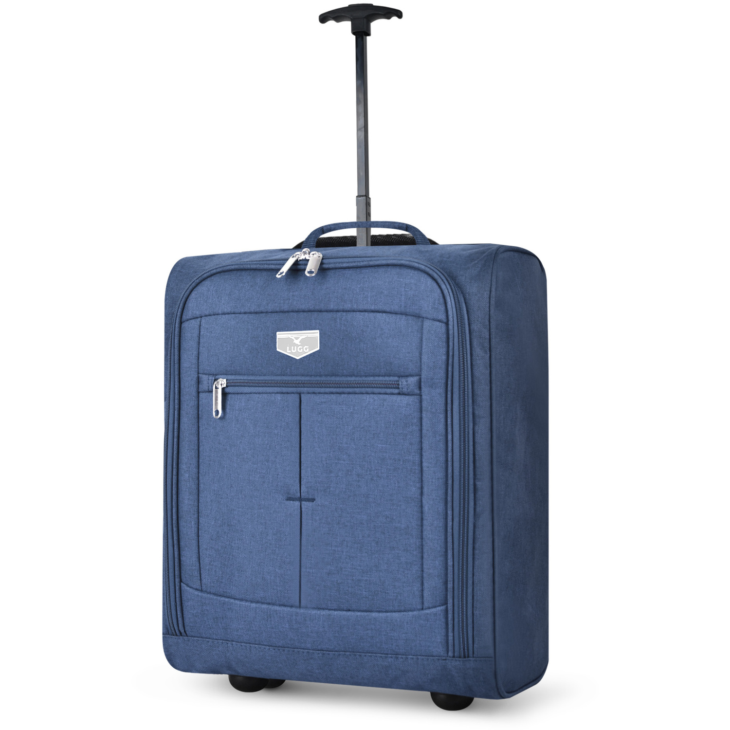 Lugg Cabin Sized Lightweight Travel Bag with Wheels – Mars (56x45x25cm) in Blue | Size: Small - Image 2