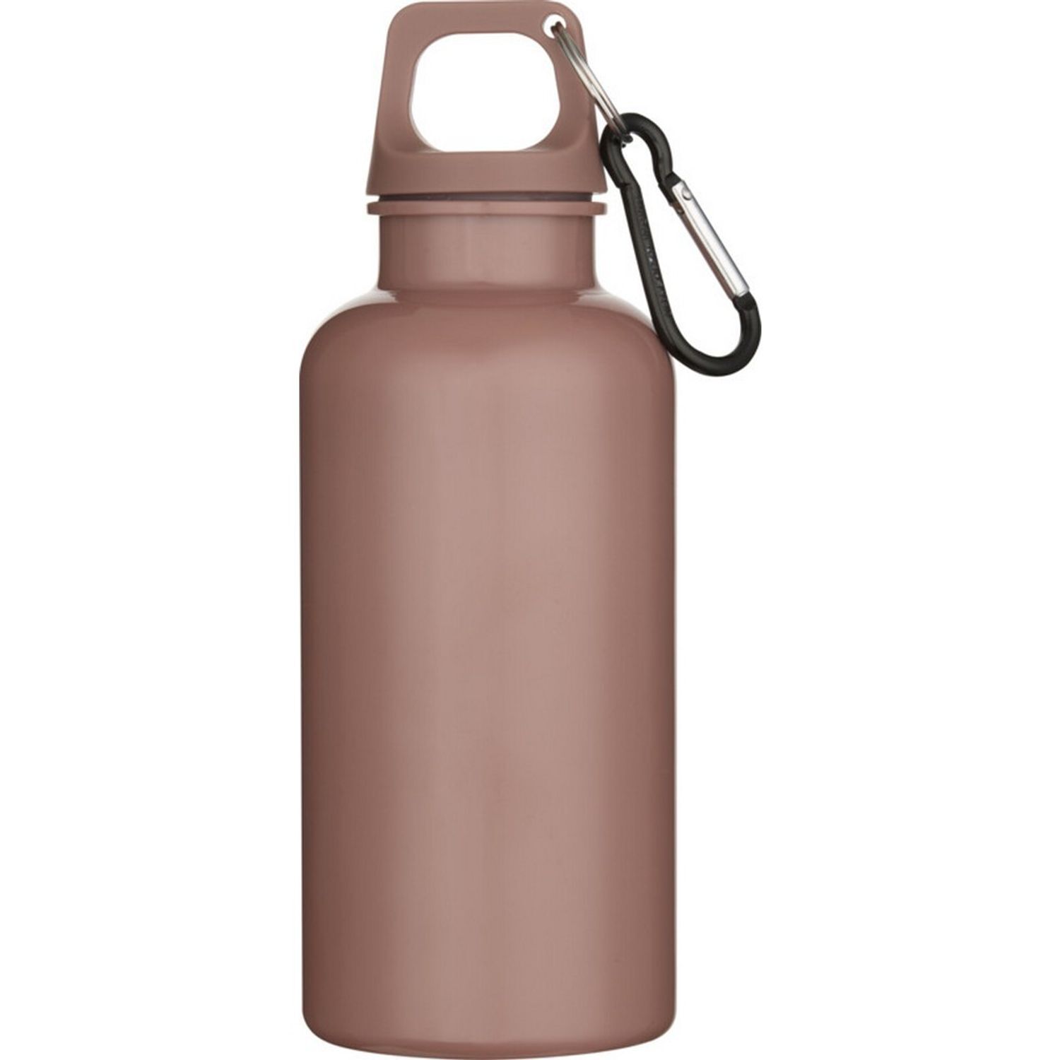 Floso Oregon Solid Recycled Plastic Carabiner Clip 400Ml Water Bottle - Dusty Pink