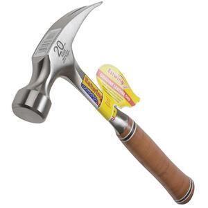 Estwing E20S Straight Claw Hammer - Leather Grip 560G (20Oz)