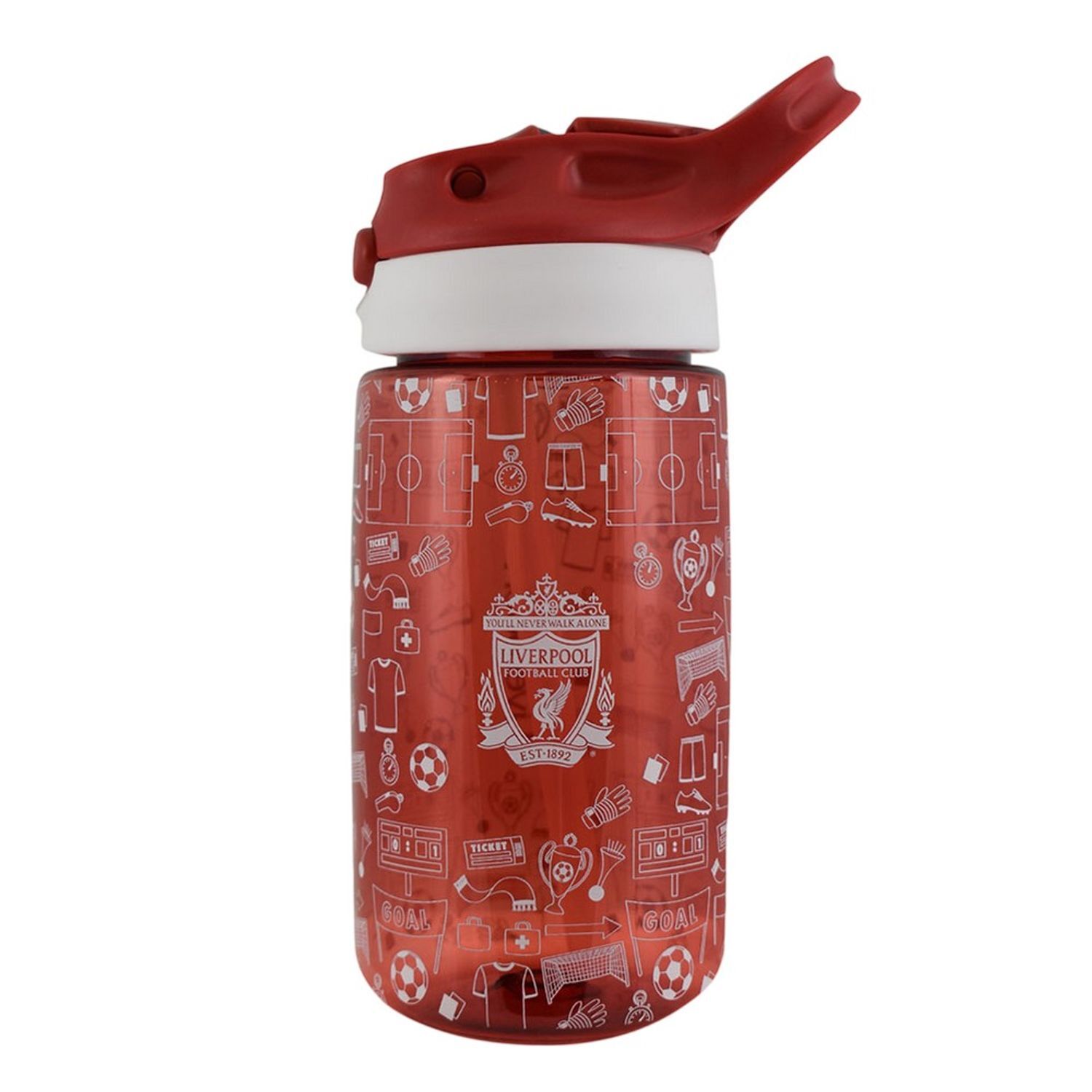 Liverpool Fc Childrens/Kids 480Ml Water Bottle - Red