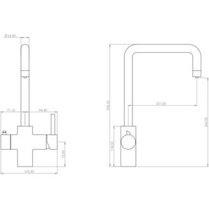Balterley 4-in-1 Instant Hot Water Kitchen Sink Tap- Dual Handles