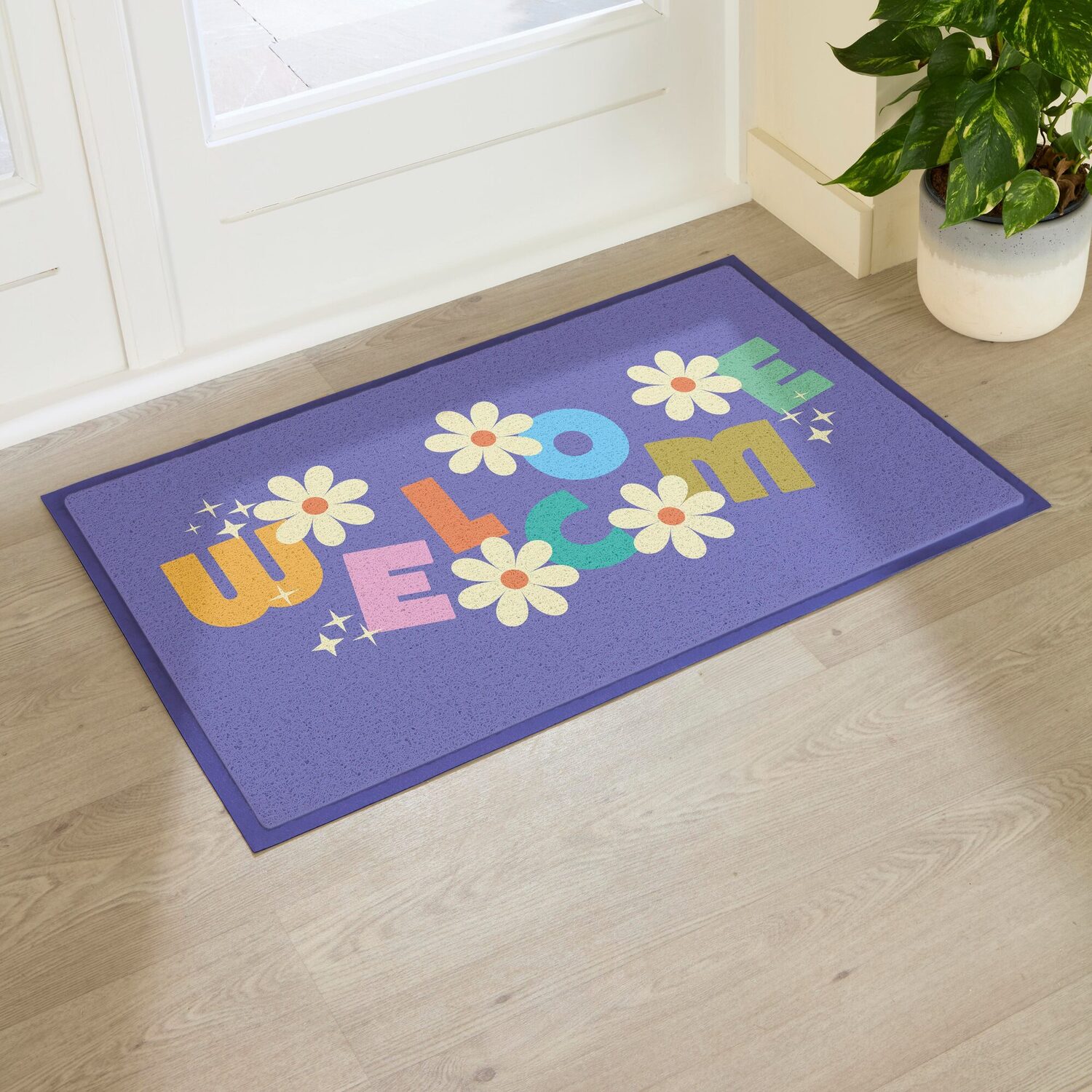 Artsy Mats Elizabeth Olwen Welcome Indoor/Outdoor Doormat (90X60cm) - Multi / 90 X 60Cm