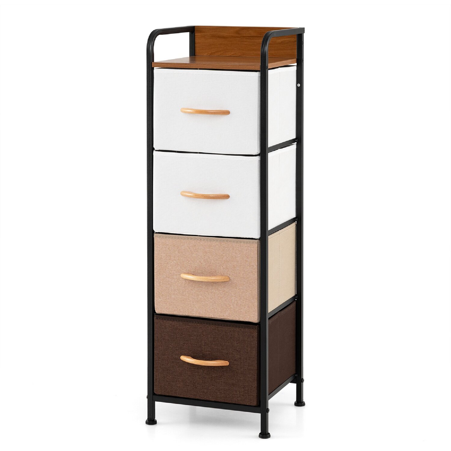 Costway Bedroom 4-Drawer Dresser - Brown