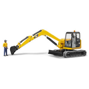 Bruder Cat Mini excavator with worker Tracked Excavator Model