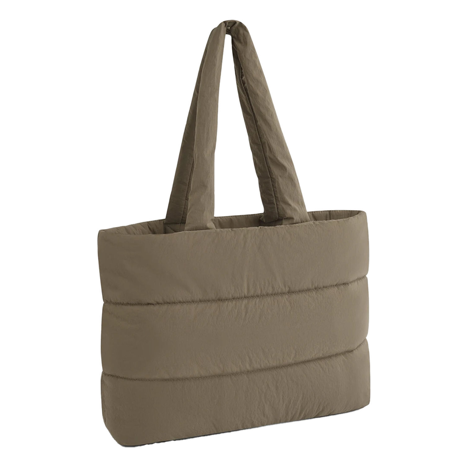 Bagbase Plain Quilted Tote Bag - Earthy Green