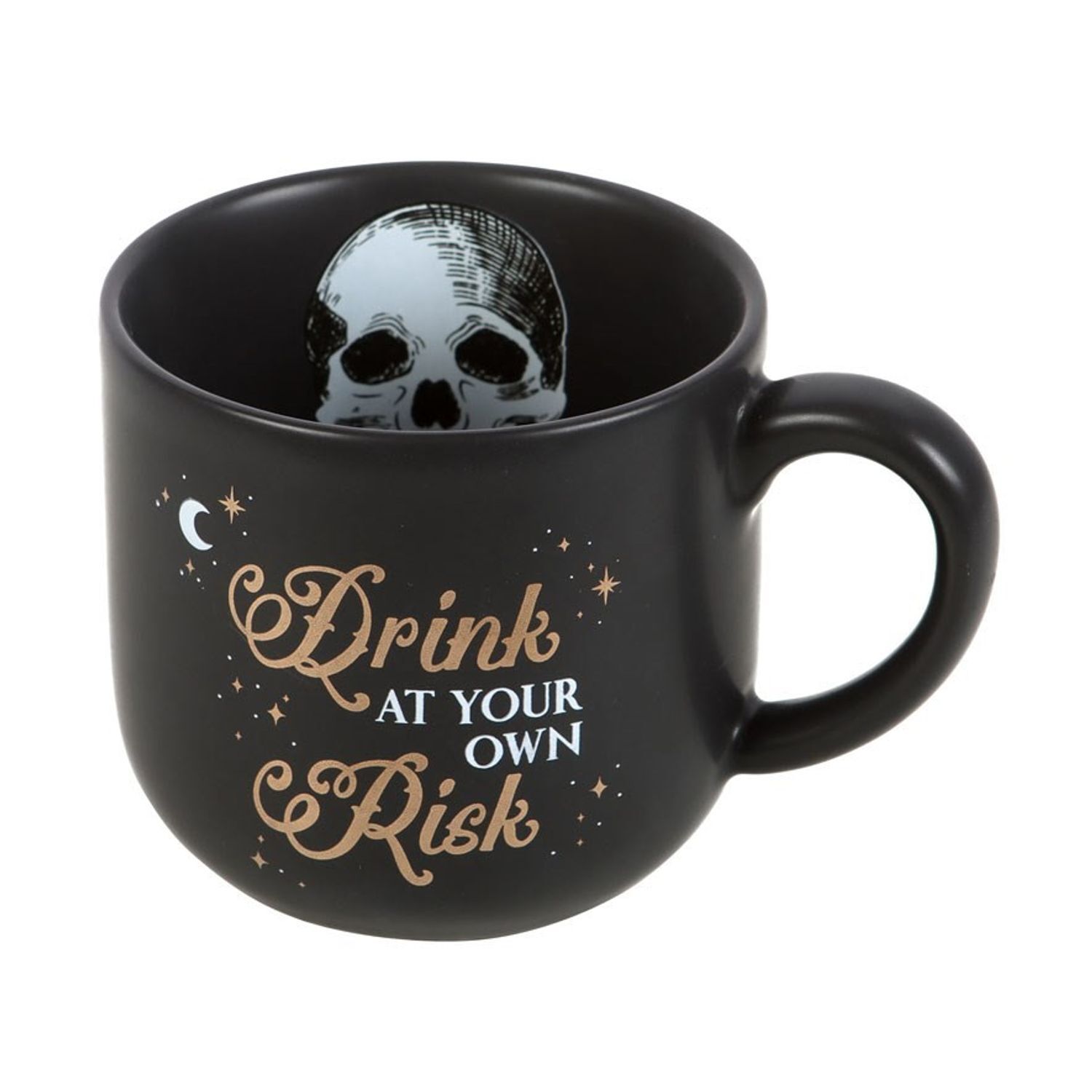 Something Different Drink At Your Own Risk Mug - Black/White/Gold