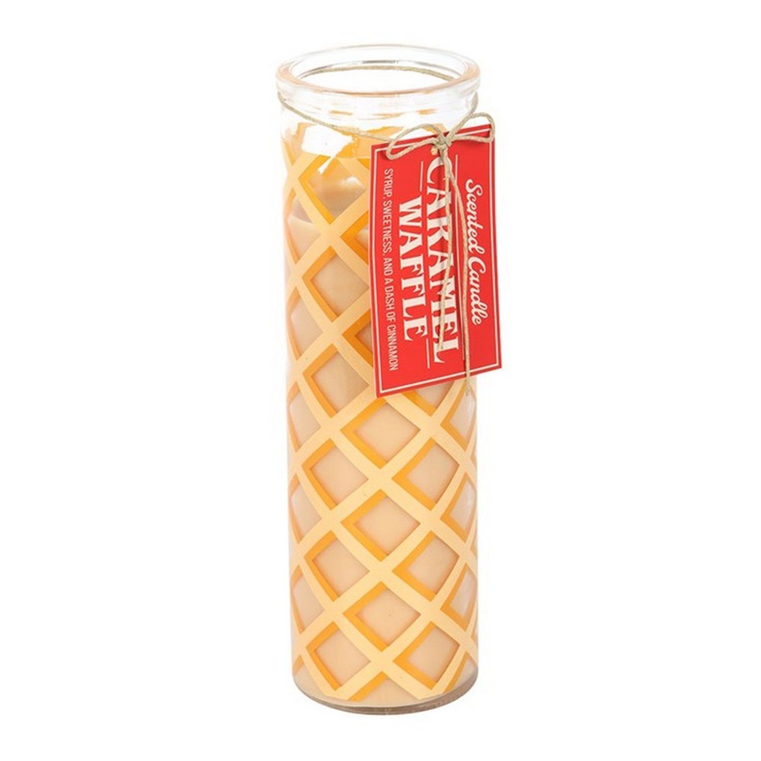 Something Different Caramel Waffle Tube Candle - Yellow/Transparent