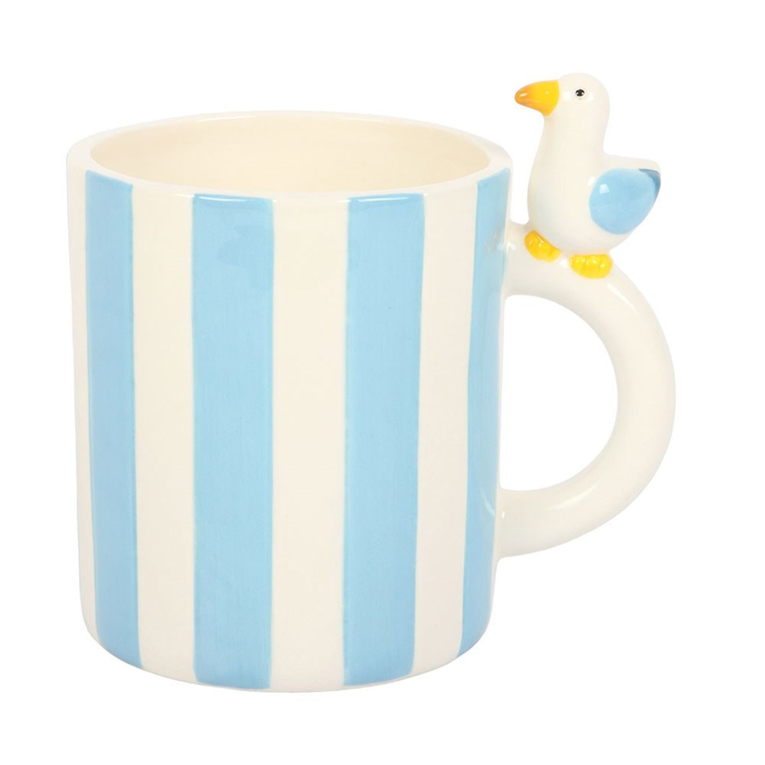 Something Different Seagull 370Ml Mug - White/Sky Blue