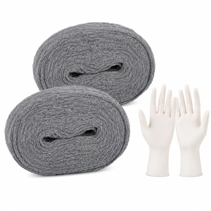 2 x 3m Grade 0000 Steel Wool Rolls with Gloves for Rodent Proofing