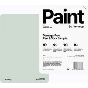 Hemway Chalk Based Furniture Paint A5 Sample, Aquamarine Blue, Peel & Stick
