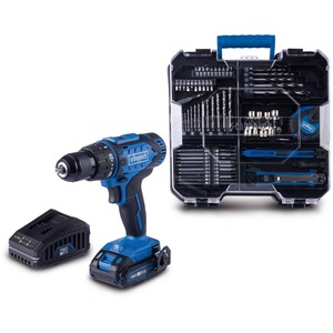 Scheppach CDTB74/1X Cordless Drill Starter Kit - 20V 2.0Ah, 50Nm Torque, 74Piece Set
