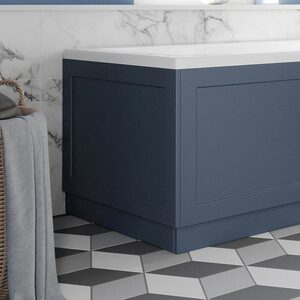 Matt Blue Bath Panel 1700mm - Traditional Side MDF
