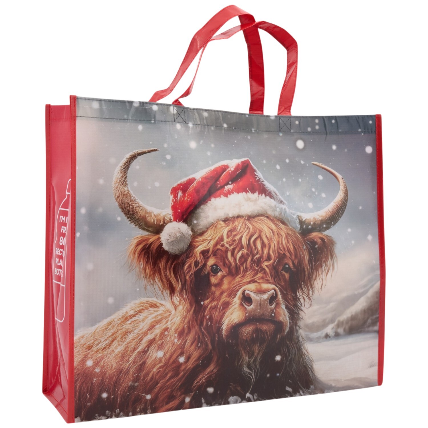A Timeless Christmas Large Highland Cow Shopper Bag