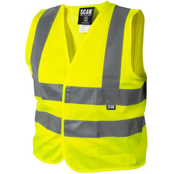Scan lightweight hi-vis yellow waistcoat m (41in)