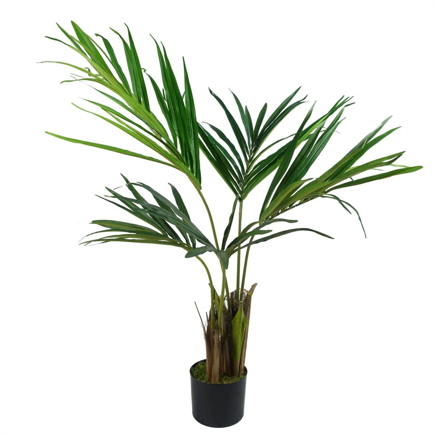 120cm Lifelike Kentia Palm Tree with Silk Leaves - Green