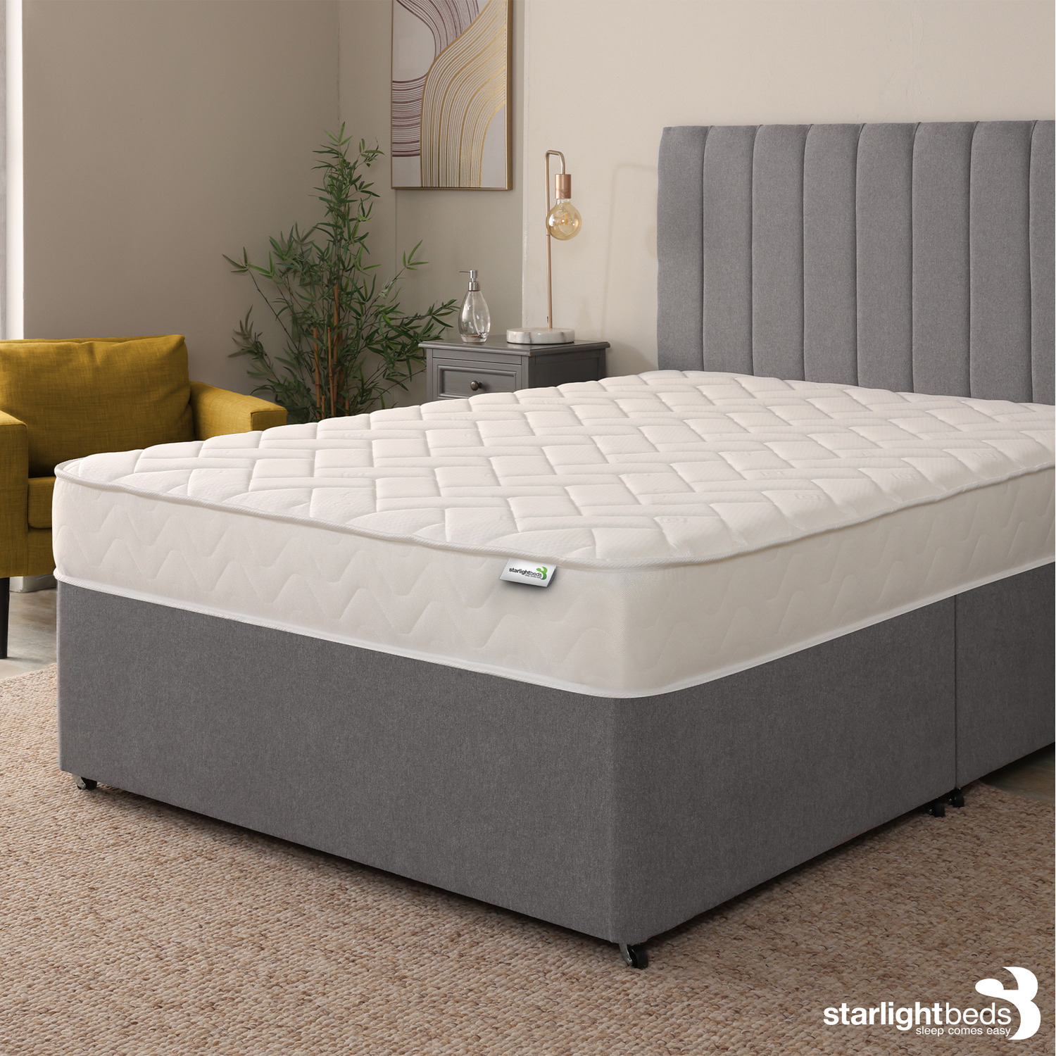 Starlight Beds Small-Double Size Micro-Quilted Memory Foam And Spring Mattress