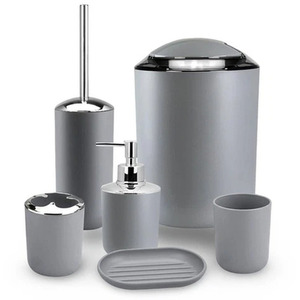 6 Piece Bathroom Accessories Set with Bin