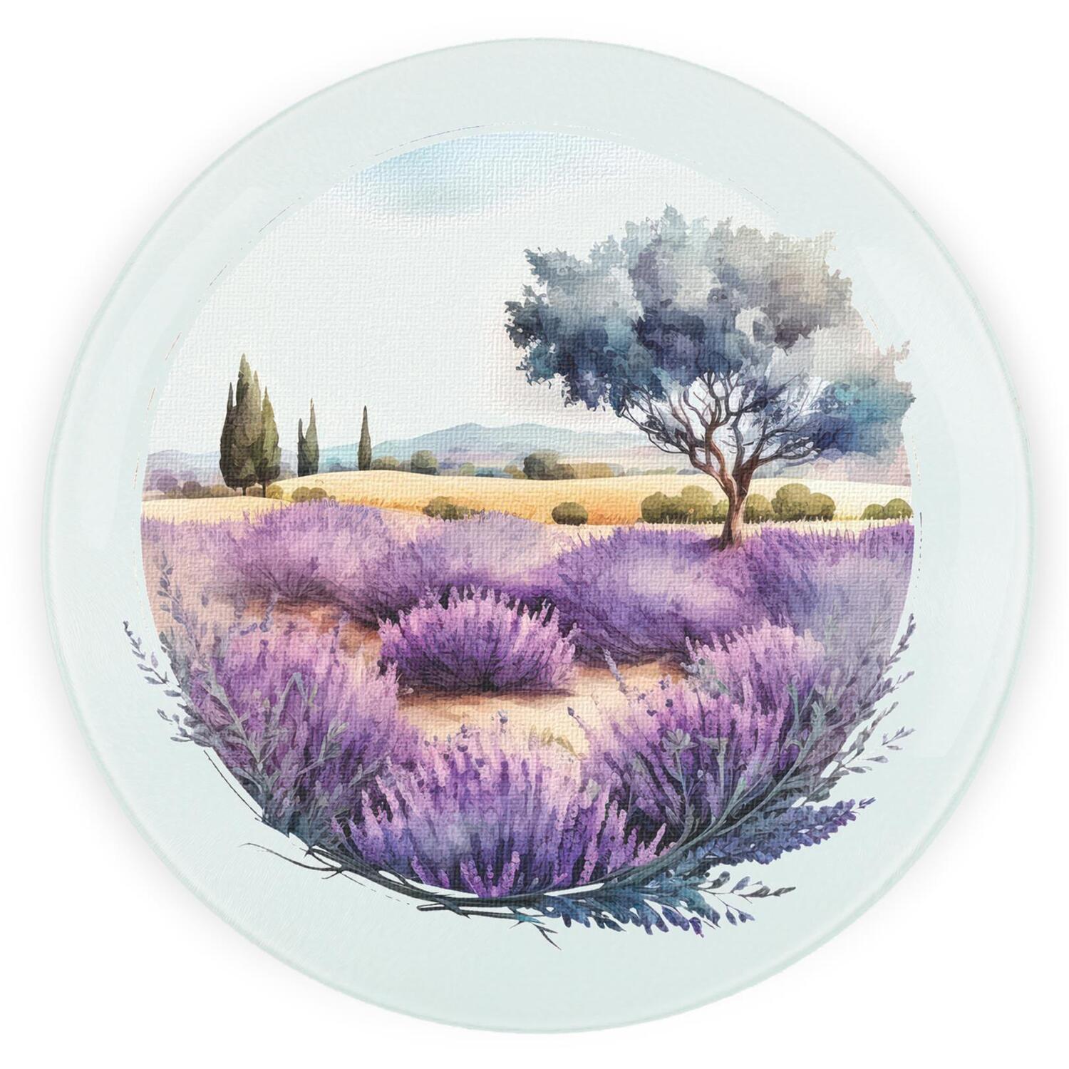 Image of Lavender Fields Round Worktop Protector -&hellip;