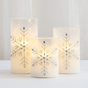 Snowflake LED Candles Set