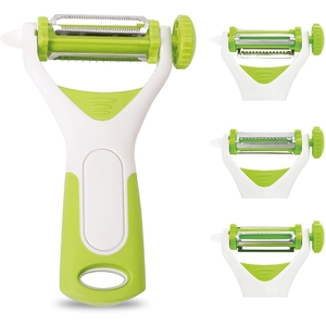 3-in-1 Food Straight Julienne Serrated Peeler for Vegetables and Fruit