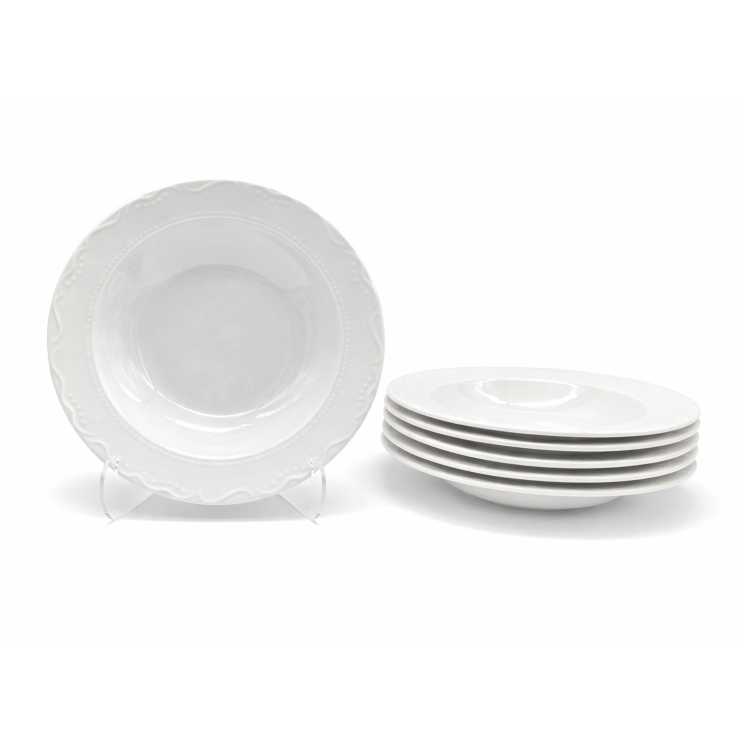 Image of Soup Bowl Pasta Plate Set Porcelain&hellip;